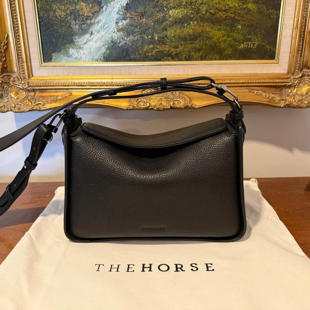 The Horse Clementine Bag in Black Pebbled Leather - Picture 3 of 16
